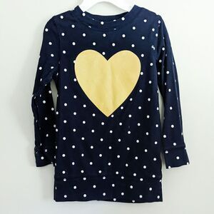 Osh Kosh B'Gosh Girls Polka Dot Gold Heart Dress